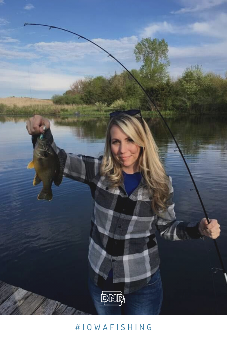 This angler has caught an impressive fish at an Iowa pond. Know where to go with our annual fishing forecast from the Iowa DNR.